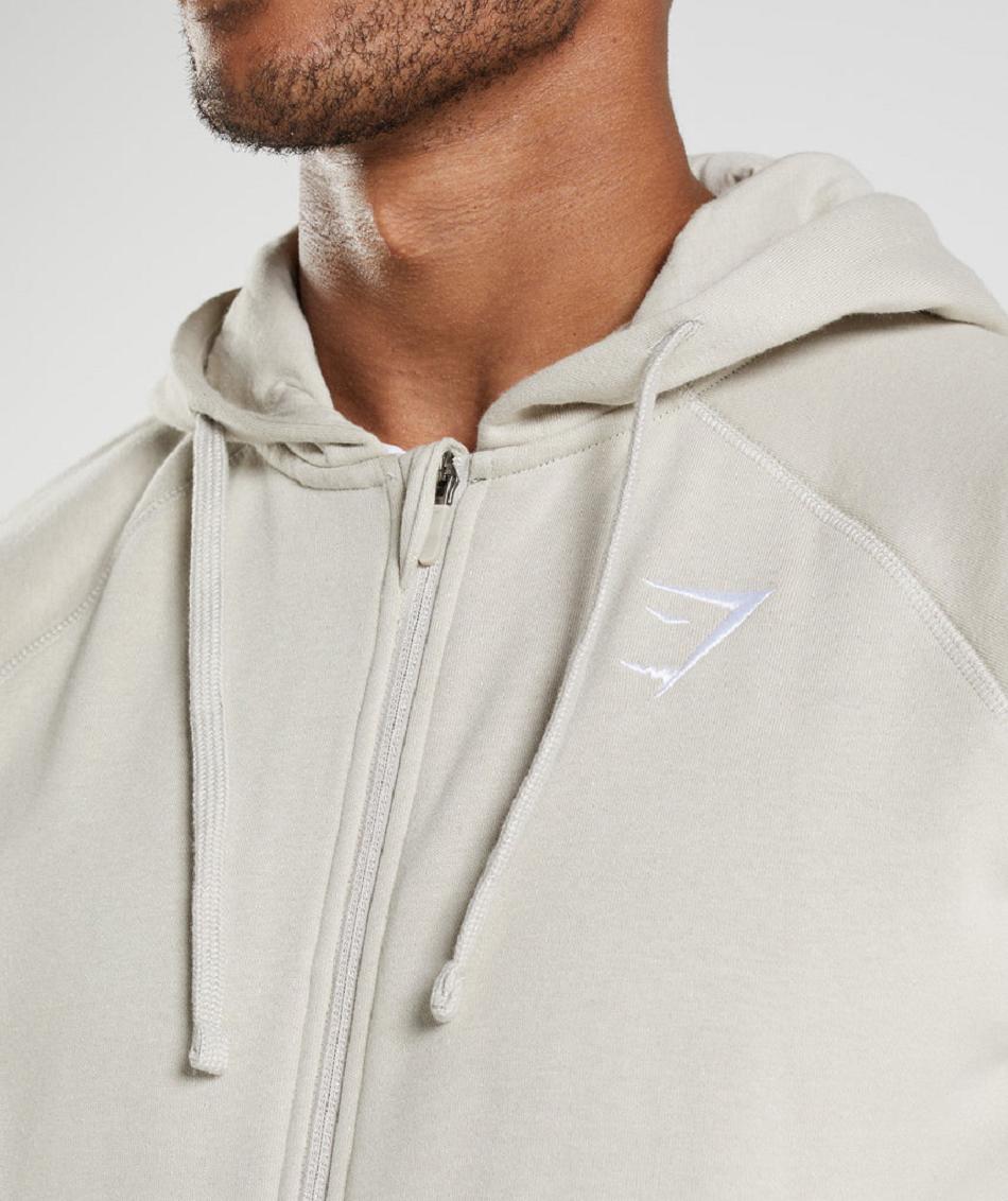 Sudadera Con Capucha Gymshark Crest Zip Up Hombre Gris | CO 3597VRW